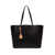 Tory Burch 'Perry' Black Shopping Bag with Charm in Grainy Leather Woman Tory Burch BLACK