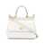 Dolce & Gabbana 'Sicily' White Handbag With Logo Plaque In Leather Woman WHITE