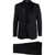 Tagliatore Tagliatore Virgin Wool Suit With Satin Lapels BLACK