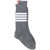 Thom Browne Thom Browne Mid Calf Socks With 4 Bar Clothing GREY