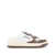 AUTRY AUTRY 'Medalist' low mule in panelled leather BIANCO E MARRONE