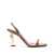 Saint Laurent SAINT LAURENT Opyum leather heel sandals BROWN