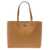 Tory Burch 'McGraw' Beige Tote Bag wit Double T Detail in Grainy Leather Woman BROWN