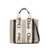 Chloe CHLOÉ Woody canvas and leather tote bag BLACK