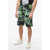 AMI ALEXANDRE MATTIUSSI Alex-Fitting Denim Shorts With Tye-Dye Print Green