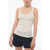 Bottega Veneta Stretch Cotton Blend Tank Top White