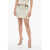 CORMIO Argyle Lurex Miniskirt With Ruffle Hem Yellow