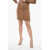 Burberry Front Buttoned Knitted Miniskirt Brown