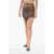 BAIA V Design Leather Miniskirt Brown