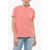 Stella McCartney Crew Neck Mini Star T-Shirt With Embroidery Pink