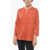 Max Mara Cotton Blend Ora Blouse With 3/4 Sleeves Orange