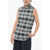 Dior Sleeveless Shirt With District Check Motif Blue