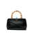 Jil Sander Black Mini Goji Handbag With Signature Bamboo Handles In Leather Woman BLACK