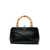 Jil Sander Black Mini Goji Handbag with Signature Bamboo Handles in Leather Woman BLACK