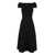 Fabiana Filippi Maxi Black Dress with Flared Skirt in Viscose Blend Woman BLACK