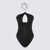 OSEREE OSÉREE BLACK LUMIERE RING MAILLOT ONE PIECE SWIMWEAR 