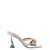 D'ACCORI Silver Slip-On Sandals With Crystal Strap Detail In Metallic Fabric Woman GREY