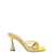 D'ACCORI Yellow Slip-On Sandals With All-Over Rhinestone In Satin Woman YELLOW