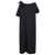 Liviana Conti LIVIANA CONTI One-shoulder cotton blend long dress BLACK