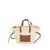 Isabel Marant 'Cadix Mini' Beige Handbag with Leather Trims ands Logo Detail in Raffia Woman BEIGE