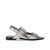 Ganni GANNI SILVER SLINGBACK BALLET FLAT SHOE WITH BUCKLES Silver