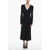 Chloe Front Buttoned Wool Maxidress Black