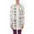 Chloe Polka Dot Patterned Eyes Silk Shirt Dress White