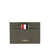 Thom Browne Thom Browne Single Card Holder In Pebble Grain Leather Accessories GREEN