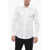 Dolce & Gabbana Martini Jacquard Cotton Shirt With Ton Sur Ton Monogram Patt White