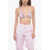 ROTATE Birger Christensen Sequined Triangle Top Pink