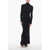 Balenciaga Cotton Blend Maxi Dress With Flared Bottom Black