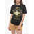 Versace Maxi Golden Printed Crew-Neck T-Shirt Black