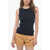 SEAFARER Sleeveless Angelique Crew-Neck Sweater With Golden-Buttons Blue