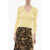 AERON V-Neck Stretch Fabric Ribbed Shara Sweater Yellow