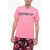 Dondup Logo Print Crewneck T-Shirt Pink