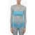 GIUSEPPE DI MORABITO Mesh Top With All-Over Crystals Light Blue
