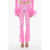 ADRIANA HOT COUTURE Boot Cut Chenille Pants With Side Logo Pink