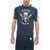 Kenzo Elephant Slim T-Shirt With Embroidery Blue