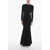 Balenciaga Viscose Blend Maxidress With Zipped Sleeves Black