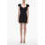 Versace Short-Sleeved Sheath Dress With Back Full Zip Black