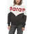 Isabel Marant Etoile Crew Neck Houston Sweatshirt With Flocked Logo Black