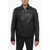 Neil Barrett Leather Harringtone Jacket With Vintage Effect Black
