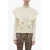 Chloe Turtleneck Wool Sweater With Ruffled Sleeves White