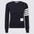 Thom Browne Thom Browne Navy Blue Cotton 4-Bar Sweatshirt BLUE