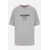 Dolce & Gabbana Grey Oversized T-Shirt With Logo Print In Cotton Blend Man GREY