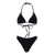 HUNZA G 'Eva' Black Bikini With Ring Details In Ribbed Stretch Polyamide Woman Black