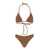 HUNZA G 'Eva' Brown Bikini With Ring Details In Ribbed Stretch Polyamide Woman BROWN