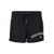 Dolce & Gabbana Black Swim Trunks With Contrasting Logo Print In Nylon Man BLACK