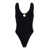 HUNZA G 'Celine' Black One-Piece Swimsuit With Ring Detail In Stretch Polyamide Woman BLACK