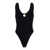 HUNZA G 'Celine' Black One-Piece Swimsuit With Ring Detail In Stretch Polyamide Woman Black